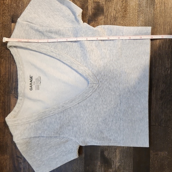 Garage Tops - Garahe Deep Grey V-Neck Women's Top Size XS Like New